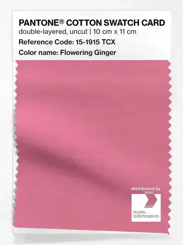 PANTONE® COTTON SWATCH CARD 15-1915 TCX Flowering Ginger