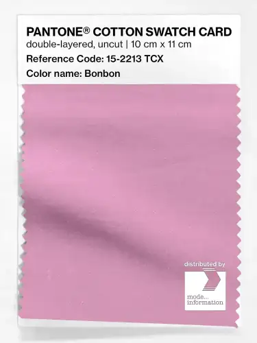 PANTONE® COTTON SWATCH CARD 15-2213 TCX Bonbon