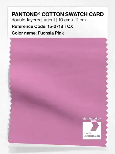 PANTONE® COTTON SWATCH CARD 15-2718 TCX Fuchsia Pink