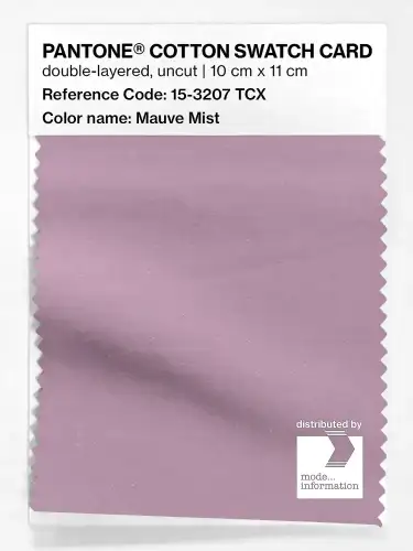 PANTONE® COTTON SWATCH CARD 15-3207 TCX Mauve Mist