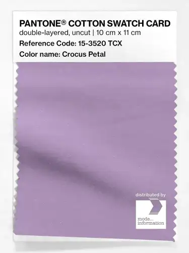 PANTONE® COTTON SWATCH CARD 15-3520 TCX Crocus Petal