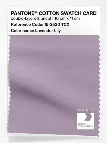 PANTONE® COTTON SWATCH CARD 15-3530 TCX Lavender Lily