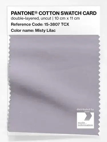 PANTONE® COTTON SWATCH CARD 15-3807 TCX Misty Lilac