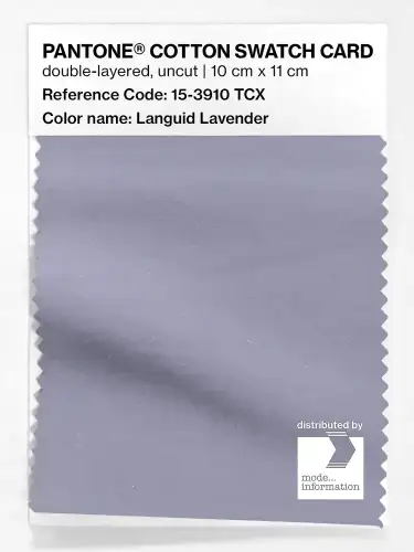 PANTONE® COTTON SWATCH CARD 15-3910 TCX Languid Lavender