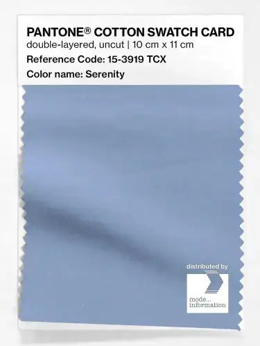 PANTONE® COTTON SWATCH CARD 15-3919 TCX Serenity