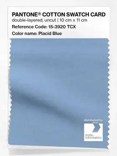 PANTONE® COTTON SWATCH CARD 15-3920 TCX Placid Blue