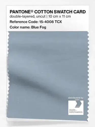 PANTONE® COTTON SWATCH CARD 15-4008 TCX Blue Fog