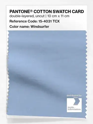 PANTONE® COTTON SWATCH CARD 15-4031 TCX Windsurfer