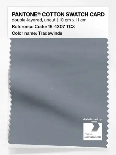 PANTONE® COTTON SWATCH CARD 15-4307 TCX Tradewinds