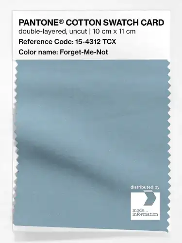 PANTONE® COTTON SWATCH CARD 15-4312 TCX Forget-Me-Not