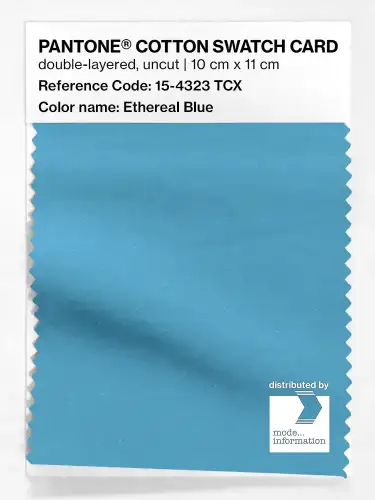 PANTONE® COTTON SWATCH CARD 15-4323 TCX Ethereal Blue