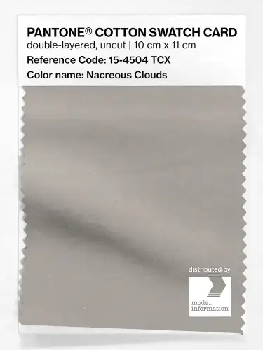 PANTONE® COTTON SWATCH CARD 15-4504 TCX Nacreous Clouds