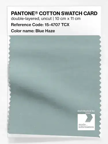 PANTONE® COTTON SWATCH CARD 15-4707 TCX Blue Haze