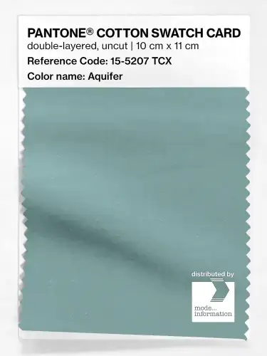 PANTONE® COTTON SWATCH CARD 15-5207 TCX Aquifer