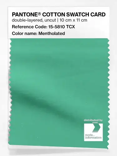 PANTONE® COTTON SWATCH CARD 15-5810 TCX Mentholated