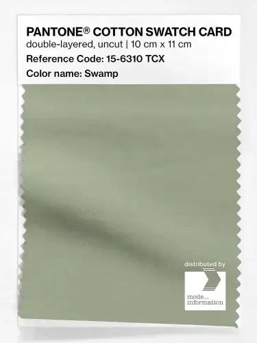 PANTONE® COTTON SWATCH CARD 15-6310 TCX Swamp