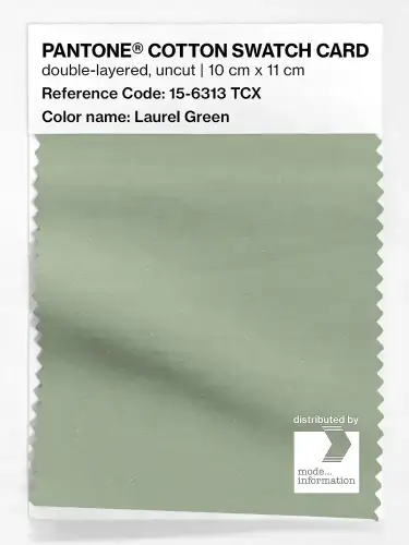 PANTONE® COTTON SWATCH CARD 15-6313 TCX Laurel Green
