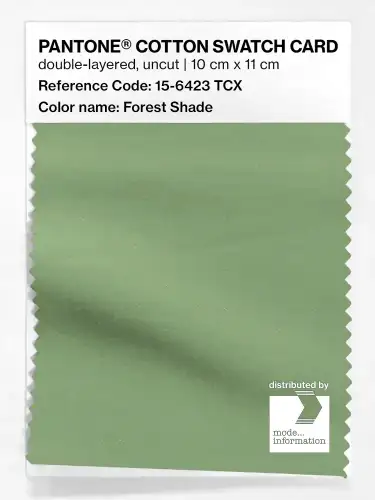 PANTONE® COTTON SWATCH CARD 15-6423 TCX Forest Shade