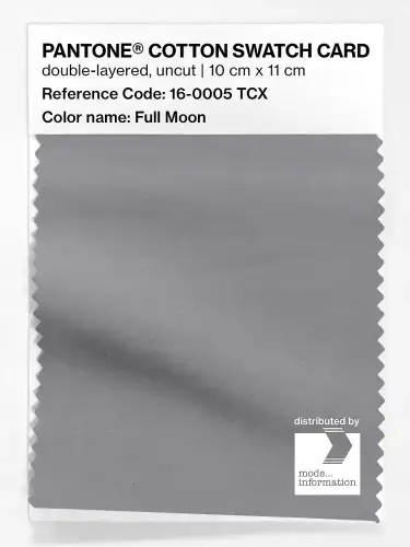 PANTONE® COTTON SWATCH CARD 16-0005 TCX Full Moon