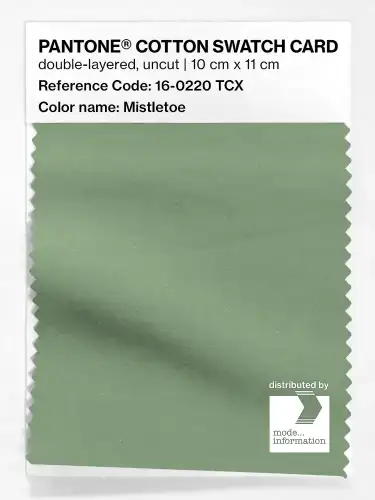 PANTONE® COTTON SWATCH CARD 16-0220 TCX Mistletoe