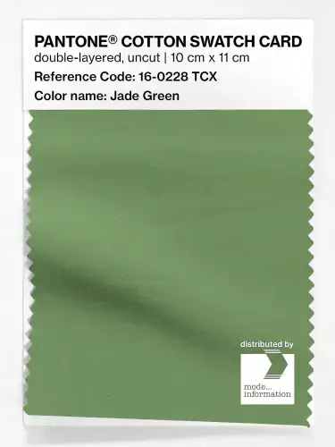PANTONE® COTTON SWATCH CARD 16-0228 TCX Jade Green