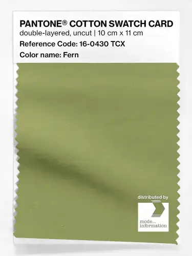 PANTONE® COTTON SWATCH CARD 16-0430 TCX Fern