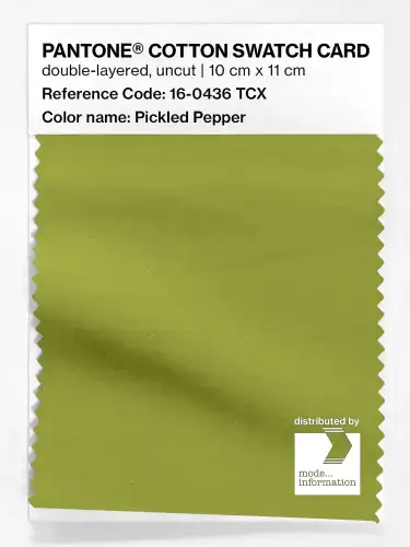 PANTONE® COTTON SWATCH CARD 16-0436 TCX Pickled Pepper