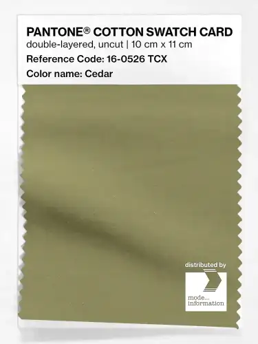 PANTONE® COTTON SWATCH CARD 16-0526 TCX Cedar