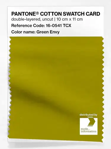 PANTONE® COTTON SWATCH CARD 16-0541 TCX Green Envy