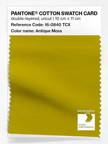 PANTONE® COTTON SWATCH CARD 16-0840 TCX Antique Moss