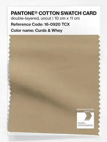 PANTONE® COTTON SWATCH CARD 16-0920 TCX Curds & Whey