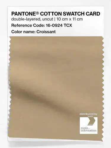 PANTONE® COTTON SWATCH CARD 16-0924 TCX Croissant
