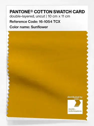PANTONE® COTTON SWATCH CARD 16-1054 TCX Sunflower