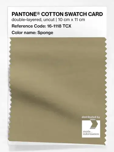 PANTONE® COTTON SWATCH CARD 16-1118 TCX Sponge
