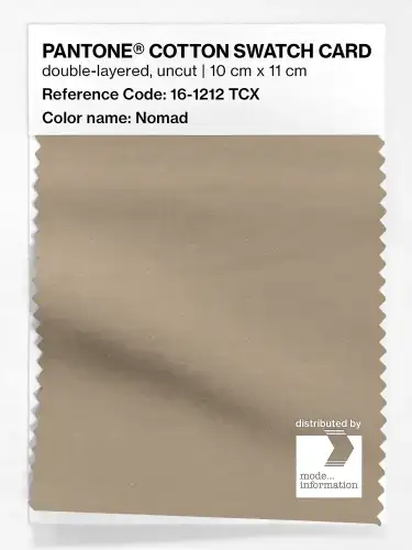PANTONE® COTTON SWATCH CARD 16-1212 TCX Nomad
