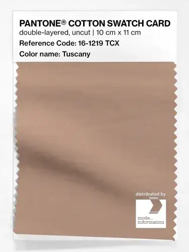 PANTONE® COTTON SWATCH CARD 16-1219 TCX Tuscany