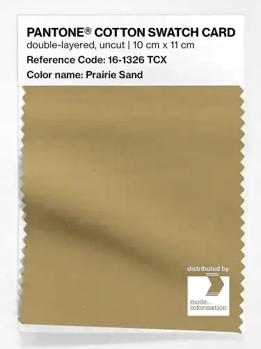 PANTONE® COTTON SWATCH CARD 16-1326 TCX Prairie Sand