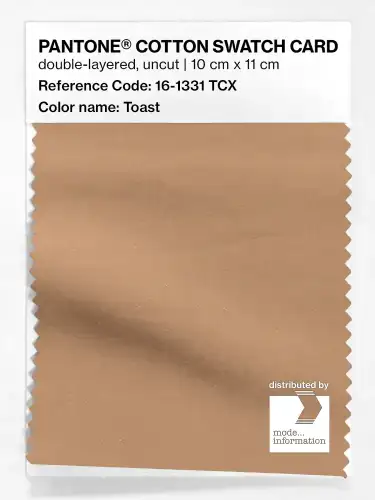 PANTONE® COTTON SWATCH CARD 16-1331 TCX Toast