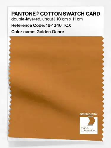PANTONE® COTTON SWATCH CARD 16-1346 TCX Golden Ochre