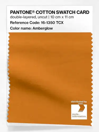 PANTONE® COTTON SWATCH CARD 16-1350 TCX Amberglow