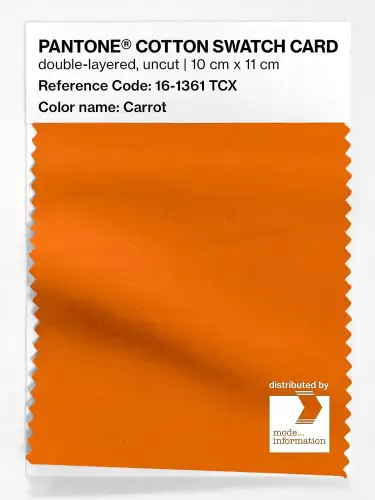 PANTONE® COTTON SWATCH CARD 16-1361 TCX Carrot