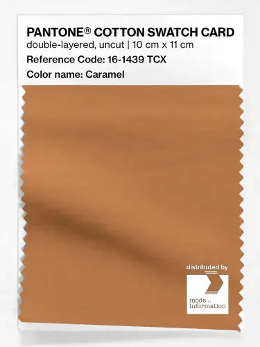 PANTONE® COTTON SWATCH CARD 16-1439 TCX Caramel