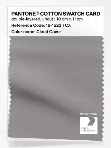PANTONE® COTTON SWATCH CARD 16-1523 TCX Cloud Cover
