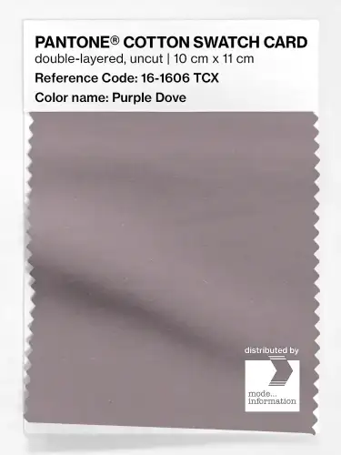 PANTONE® COTTON SWATCH CARD 16-1606 TCX Purple Dove