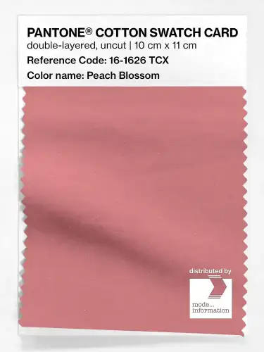 PANTONE® COTTON SWATCH CARD 16-1626 TCX Peach Blossom