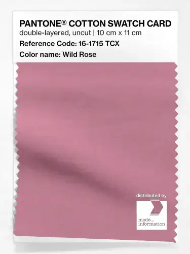 PANTONE® COTTON SWATCH CARD 16-1715 TCX Wild Rose