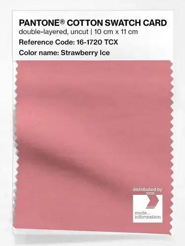 PANTONE® COTTON SWATCH CARD 16-1720 TCX Strawberry Ice