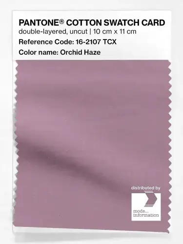 PANTONE® COTTON SWATCH CARD 16-2107 TCX Orchid Haze