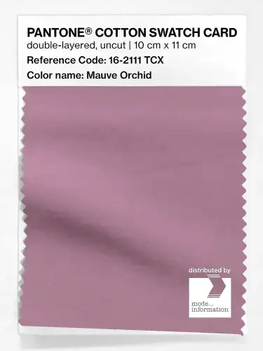 PANTONE® COTTON SWATCH CARD 16-2111 TCX Mauve Orchid