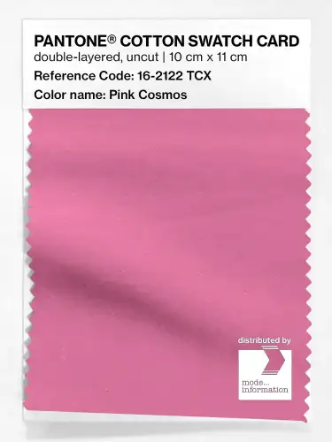 PANTONE® COTTON SWATCH CARD 16-2122 TCX Pink Cosmos